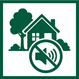 住宅地でも安心の静音性のアイコン
